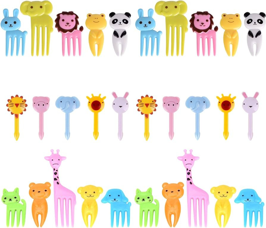 GET FRESH Food Picks for Kids, 30 Pieces Animal Bento Deco Set, Mini Bento Decorations Set for Ba... | Amazon (US)