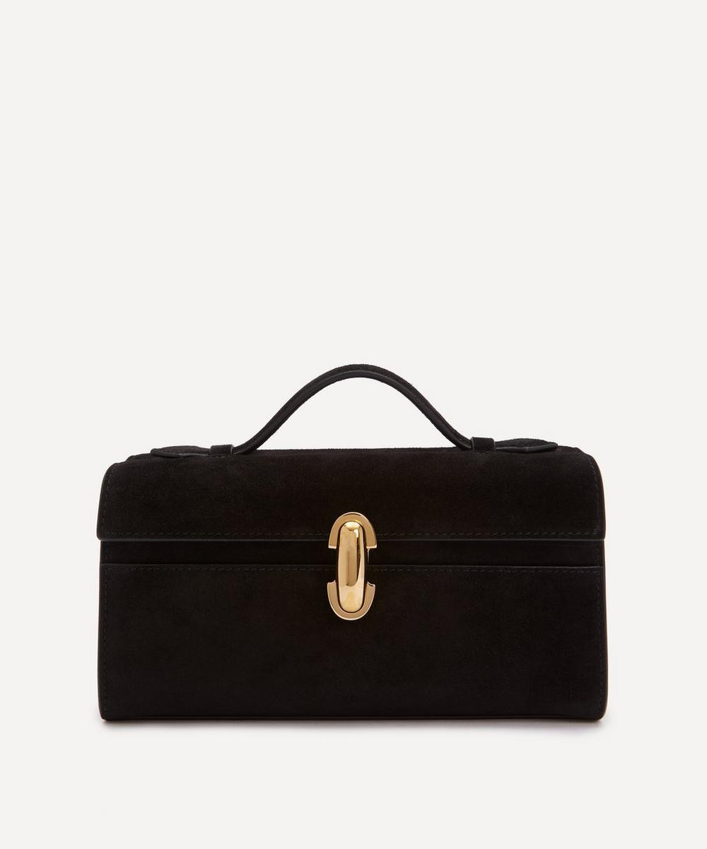 Savette Women's Symmetry Suede Pochette Bag Black Luxury | Liberty London (UK)