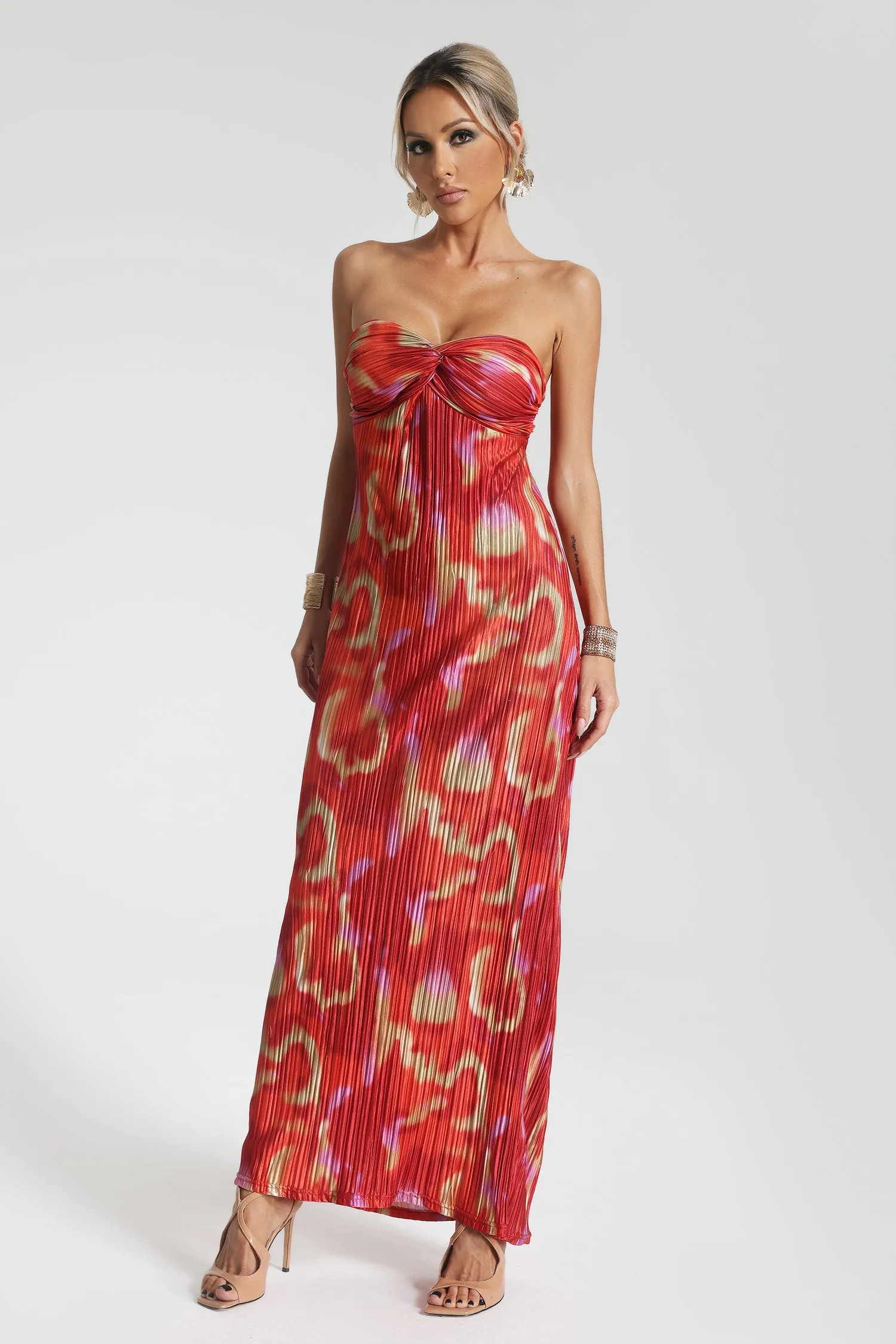 Dawn Strapless Mesh Maxi Dress | Bellabarnett Affiliate Marketing