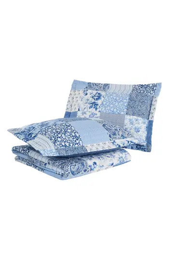 Laura Ashley Paisley Patchwork Quilt Set in Blue at Nordstrom Rack, Size Twin | Nordstrom Rack