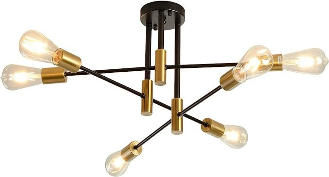 Mid Century Modern Light Fixture,Chandelier Light Fixture,E26 LED Sputnik Chandelier Modern Ceili... | Amazon (US)