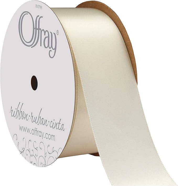 Offray Double Face Satin Craft Ribbon, 1-1/2-Inch Wide by 10-Yard Spool, Antique White | Amazon (CA)
