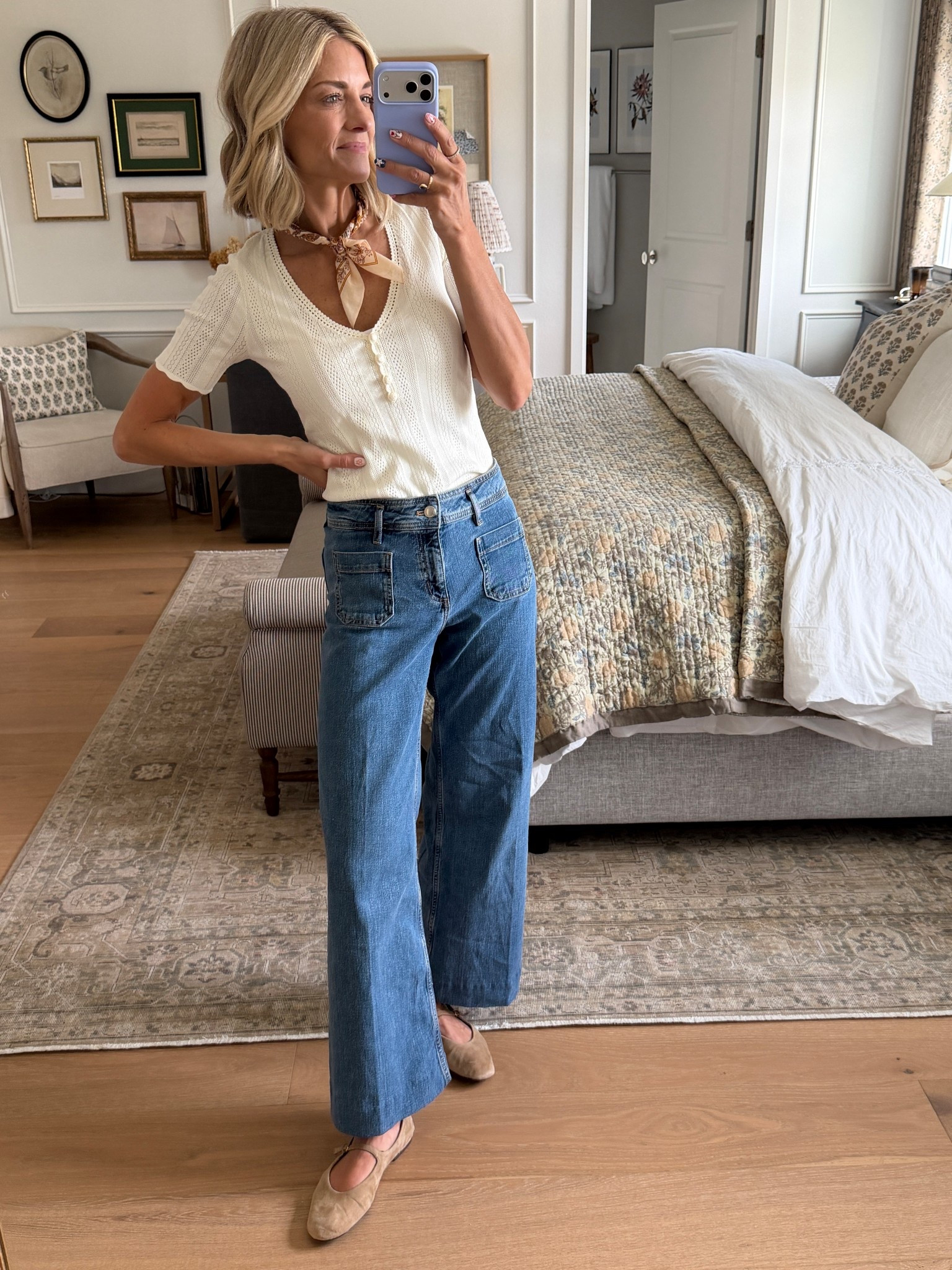 I got a few new Sezane pieces in and they are stellar! Wearing my normal size small.

#LTKootd #LTKOver40