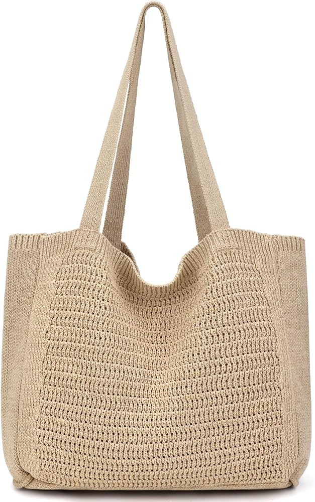 hatisan Crochet Bags for Women - Summer Beach Tote, Aesthetic Hippie Knit Bag | Amazon (US)