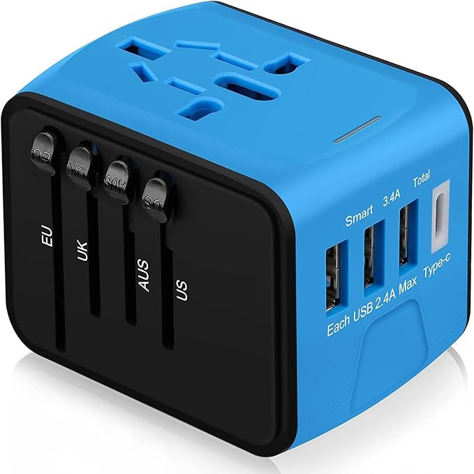 Universal International Travel Power Adapter, All in One Wall Charger with High Speed 2.4A 3xUSB,... | Amazon (CA)