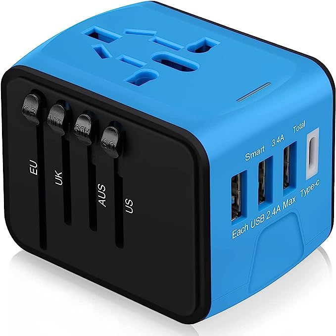 Universal International Travel Power Adapter, All in One Wall Charger with High Speed 2.4A 3xUSB,... | Amazon (CA)