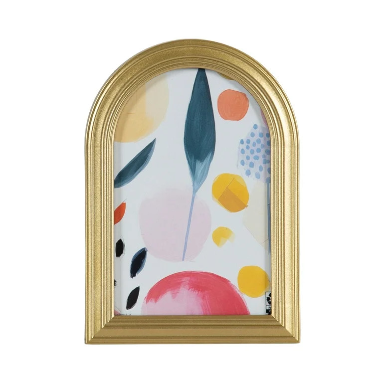 DesignOvation 4x6 Arch Gold Decorative Tabletop Picture Frame | Walmart (US)