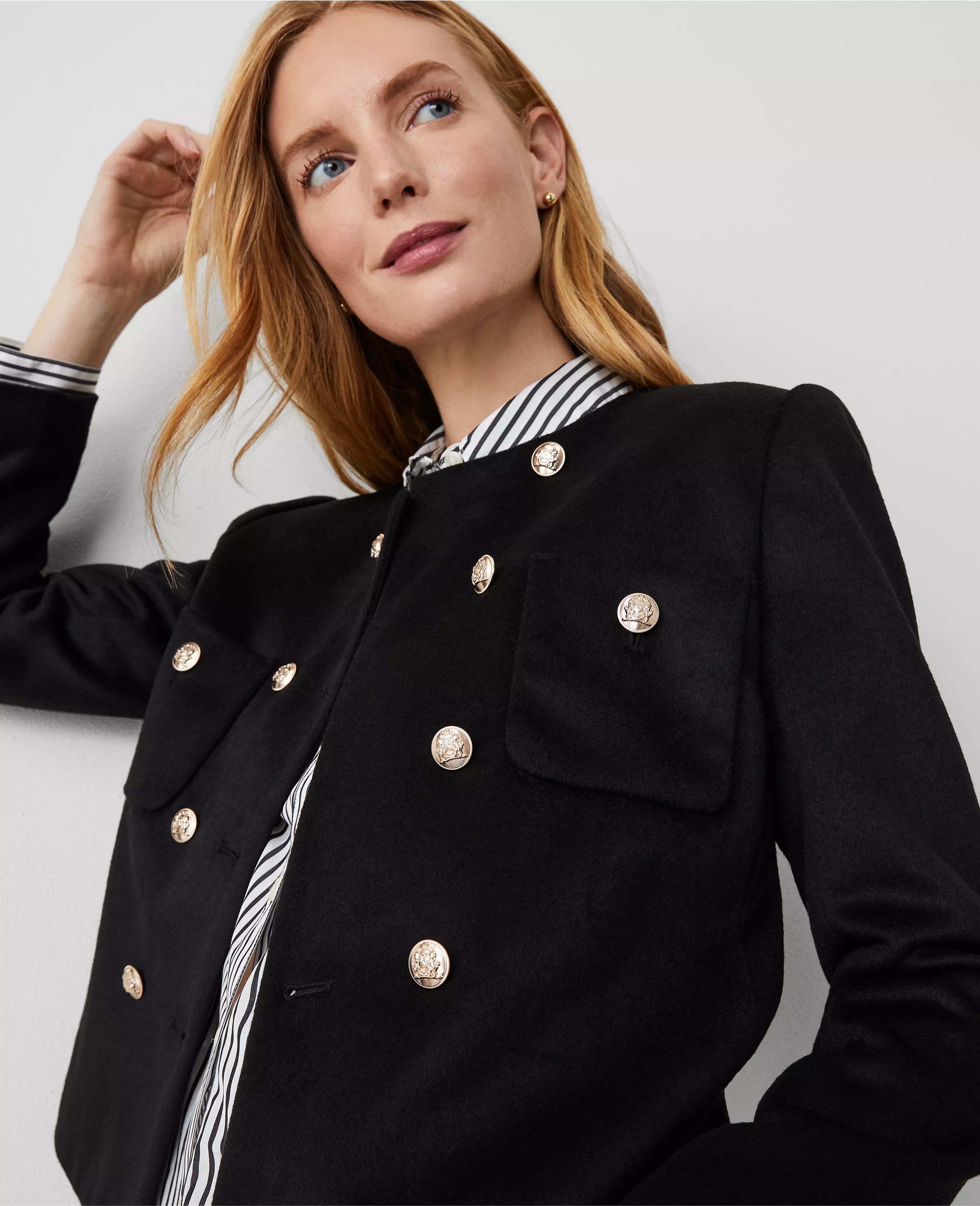Double Breasted Patch Pocket Jacket | Ann Taylor (US)