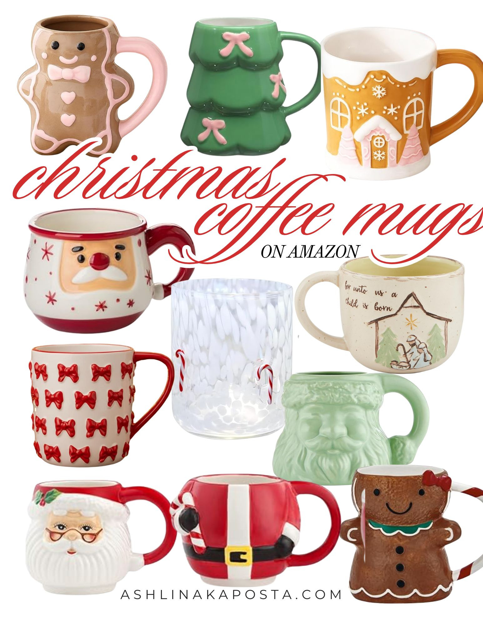 Adorable Christmas coffee mugs to fill your mornings with holiday spirit.  

 #LTKmomlife #LTKHome