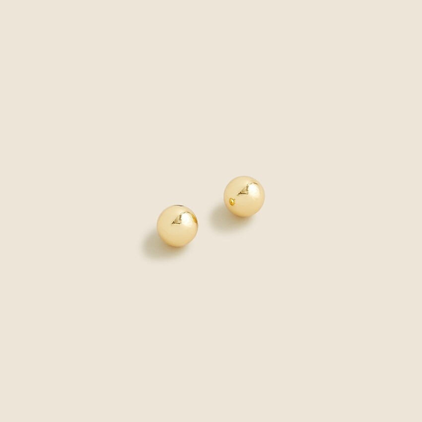 Dainty gold-plated ball stud earrings | J. Crew US