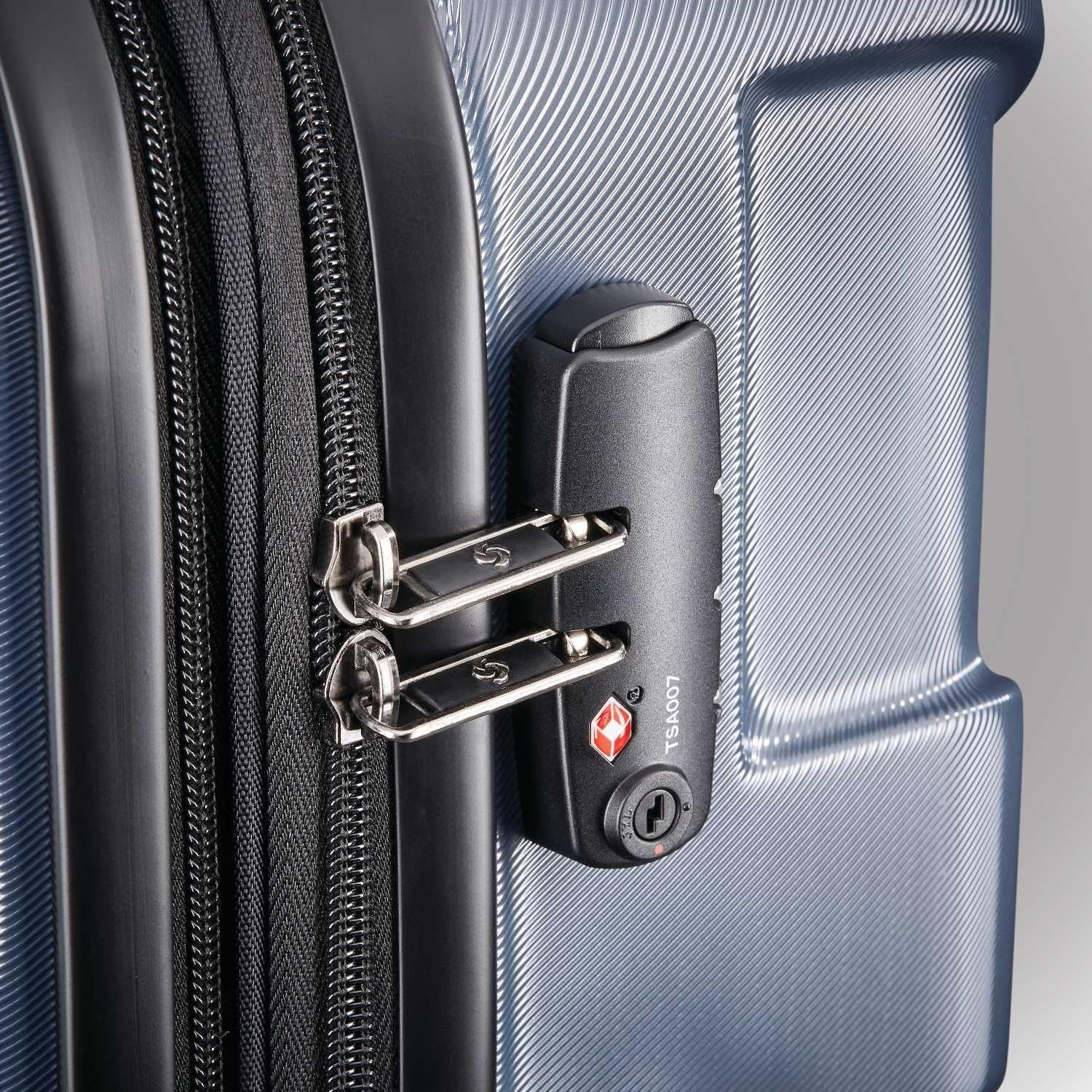 Samsonite Centric Hardside Expandable Luggage with Spinner Wheels, Black, Checked-Large 28-Inch | Amazon (US)