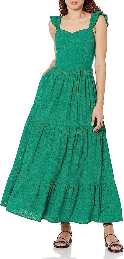 The Drop Women's Tulsi Ruffle Sleeve Eyelet Maxi Dress | Amazon (US)