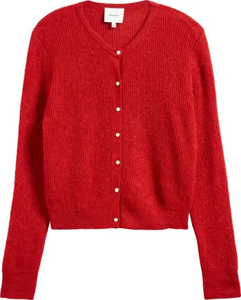 Cece Alpaca Blend Rib Cardigan | Nordstrom