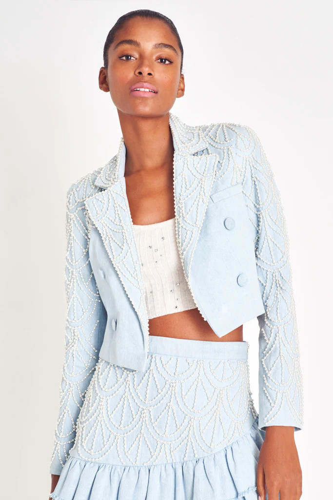 Carterio Crop Blazer | LOVESHACKFANCY