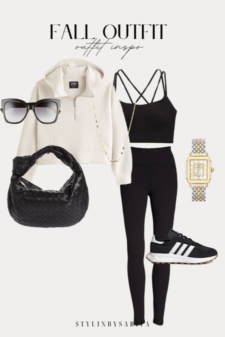 Fall outfits, athleisure outfit, black leggings, crop top, adidas sneakers, fall outfit ideas 

#LTKunder100 #LTKstyletip #LTKunder50