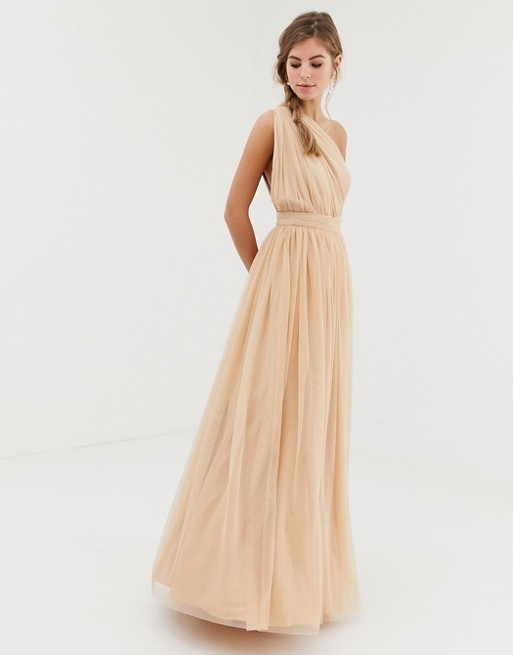 ASOS DESIGN tulle one shoulder maxi dress | ASOS US