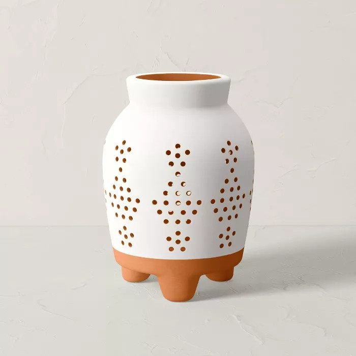 Terracotta Outdoor Lantern Candle Holder White/Terracotta - Opalhouse™ designed with Jungalow... | Target