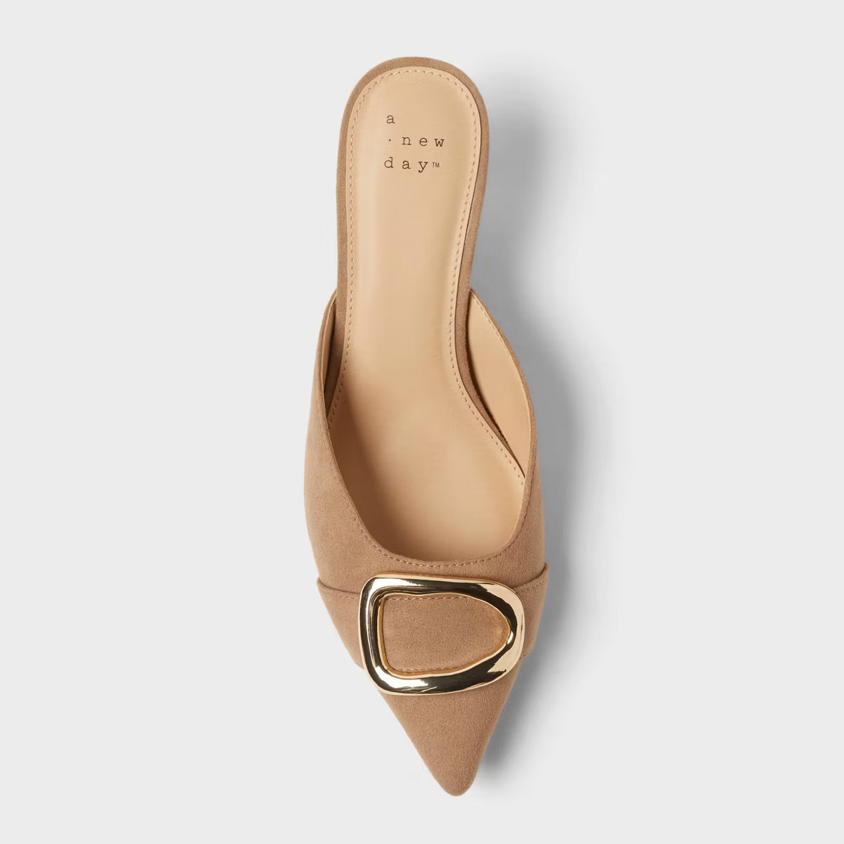 Women’s Larissa Pointed Toe Mule Heels – A New Day™ Beige | Target