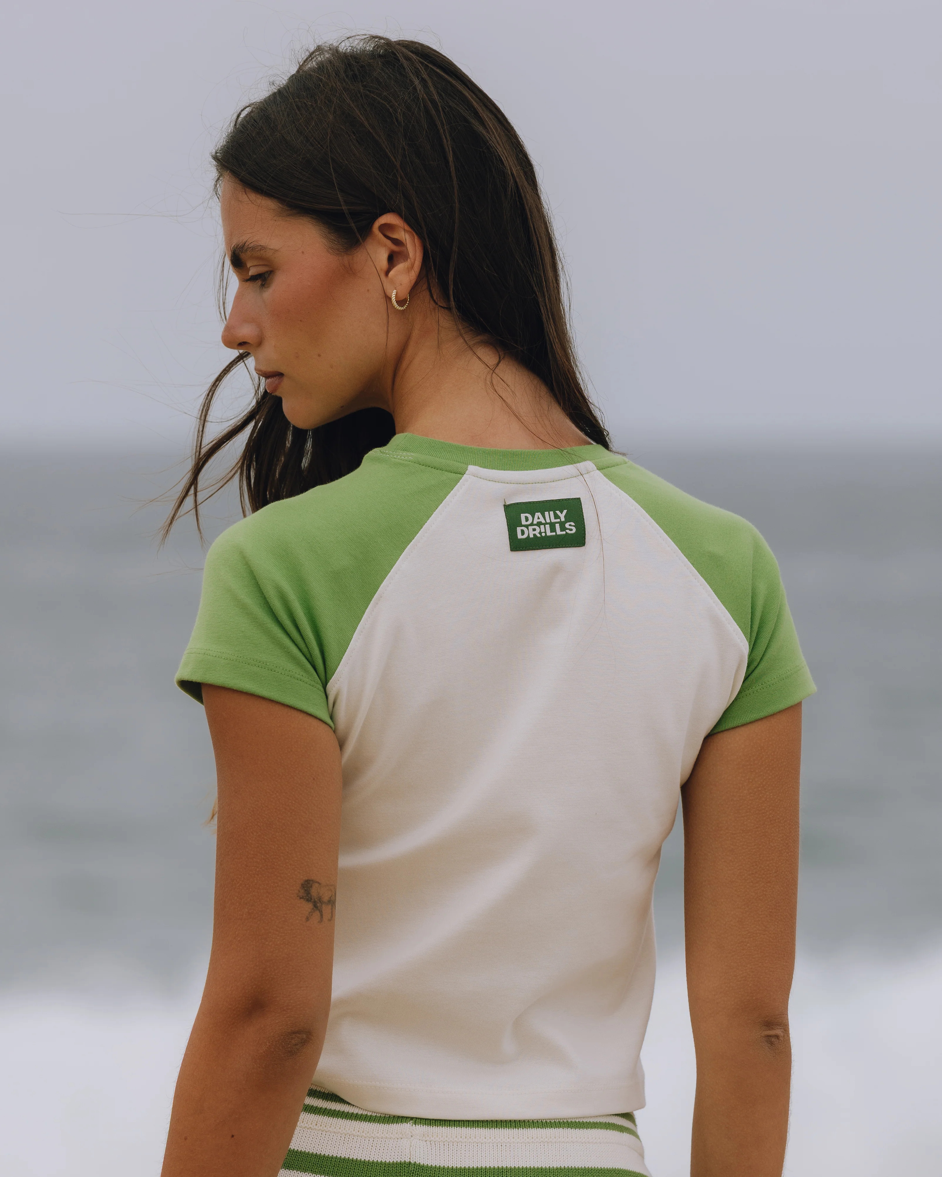 Raglan Everyday Tee - Lucky + Cream | Daily Drills LLC