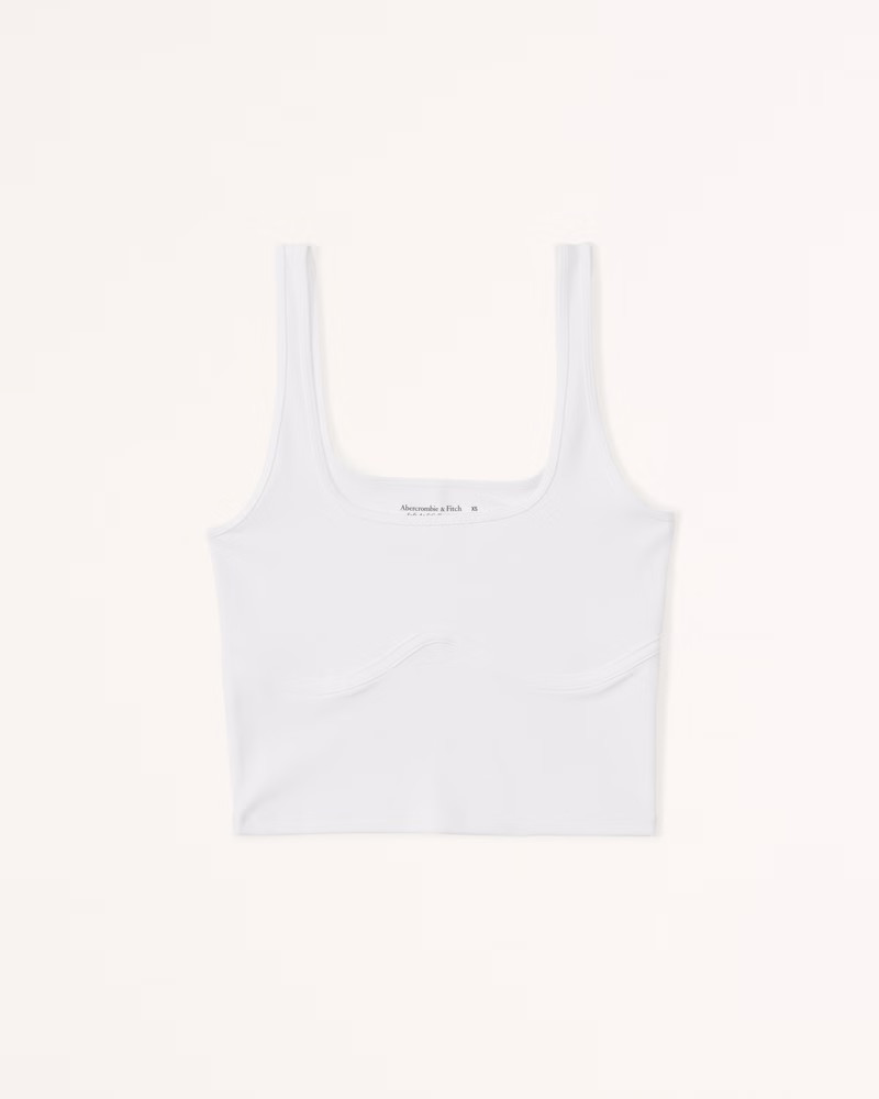 Seamless Fabric Corset Squareneck Tank | Abercrombie & Fitch (US)