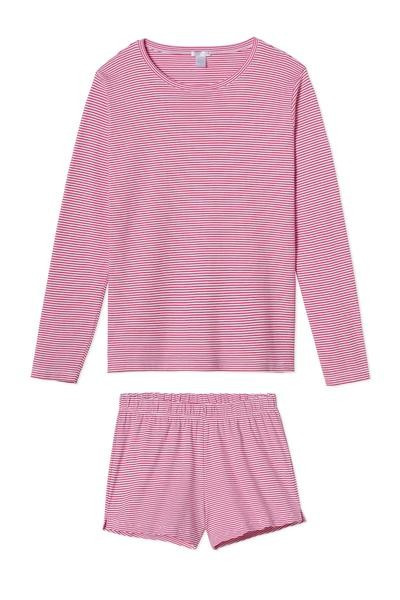 Pima Long-Short Weekend Set in Classic Red | LAKE Pajamas