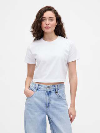 Gap × BÉIS Organic Cotton VintageSoft Crop Graphic T-Shirt | Gap (US)