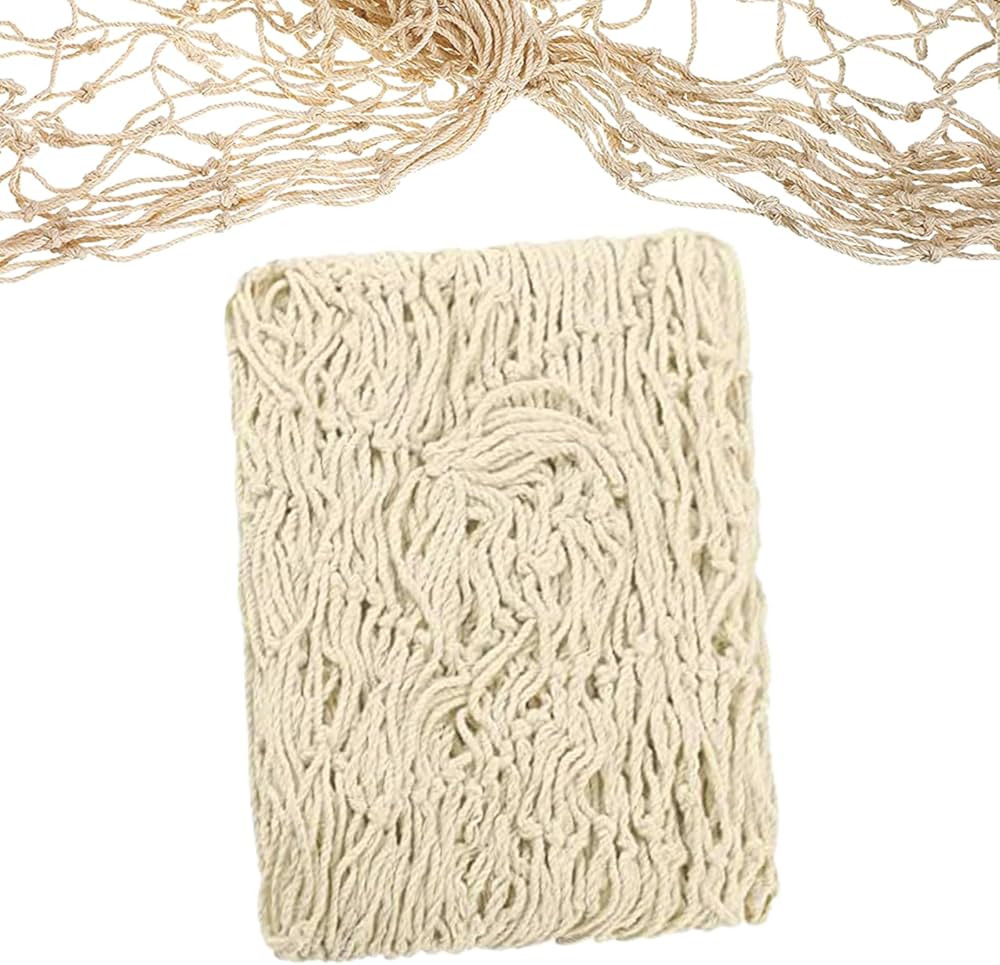 Natural Fishing Net Décor 79 Inch Beach Theme Decor for Party Home Bedroom Wall Hanging Fish Net... | Amazon (US)