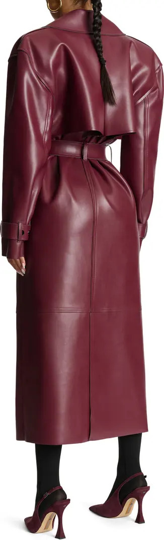 Faux Leather Trench Coat | Nordstrom