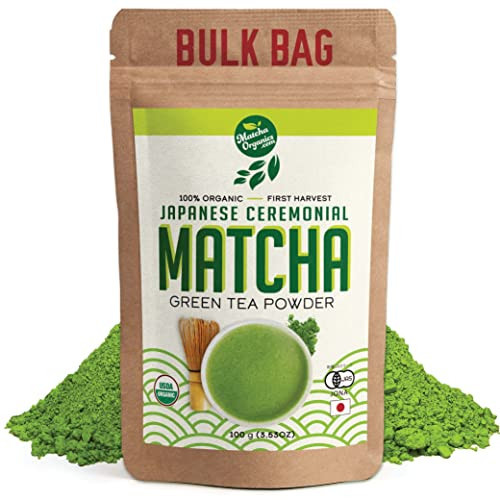 Premium Japanese Ceremonial Matcha Green Tea Powder - 1st Harvest HIGHEST Grade - USDA & JAS Organic - From Japan - Perfect for Starbucks Latte, Shake, Smoothies & Baking (3.53oz / 100g) | Amazon (US)