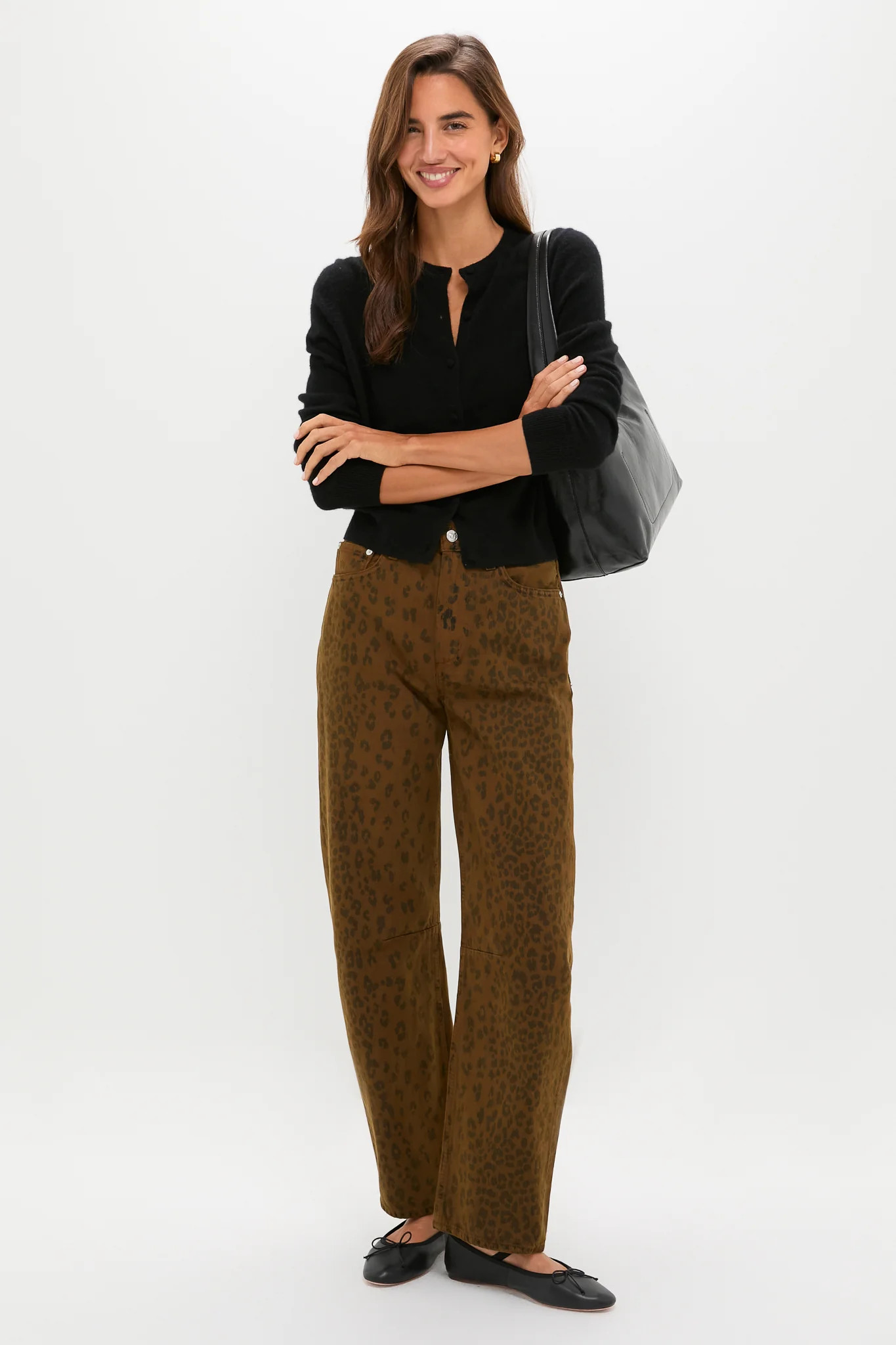 Sepia Cheetah Miro Long Relaxed Jean | Tuckernuck (US)