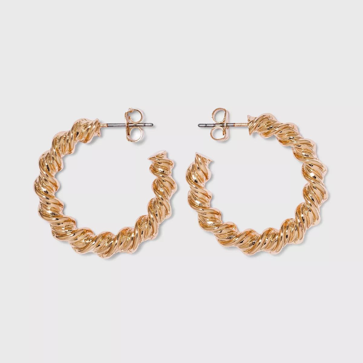 Gold Twisted Hoop Earrings - A New Day™ Gold | Target