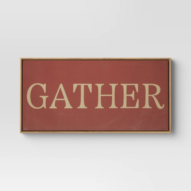 24" x 12" Gather Framed Canvas Brown - Threshold™ | Target