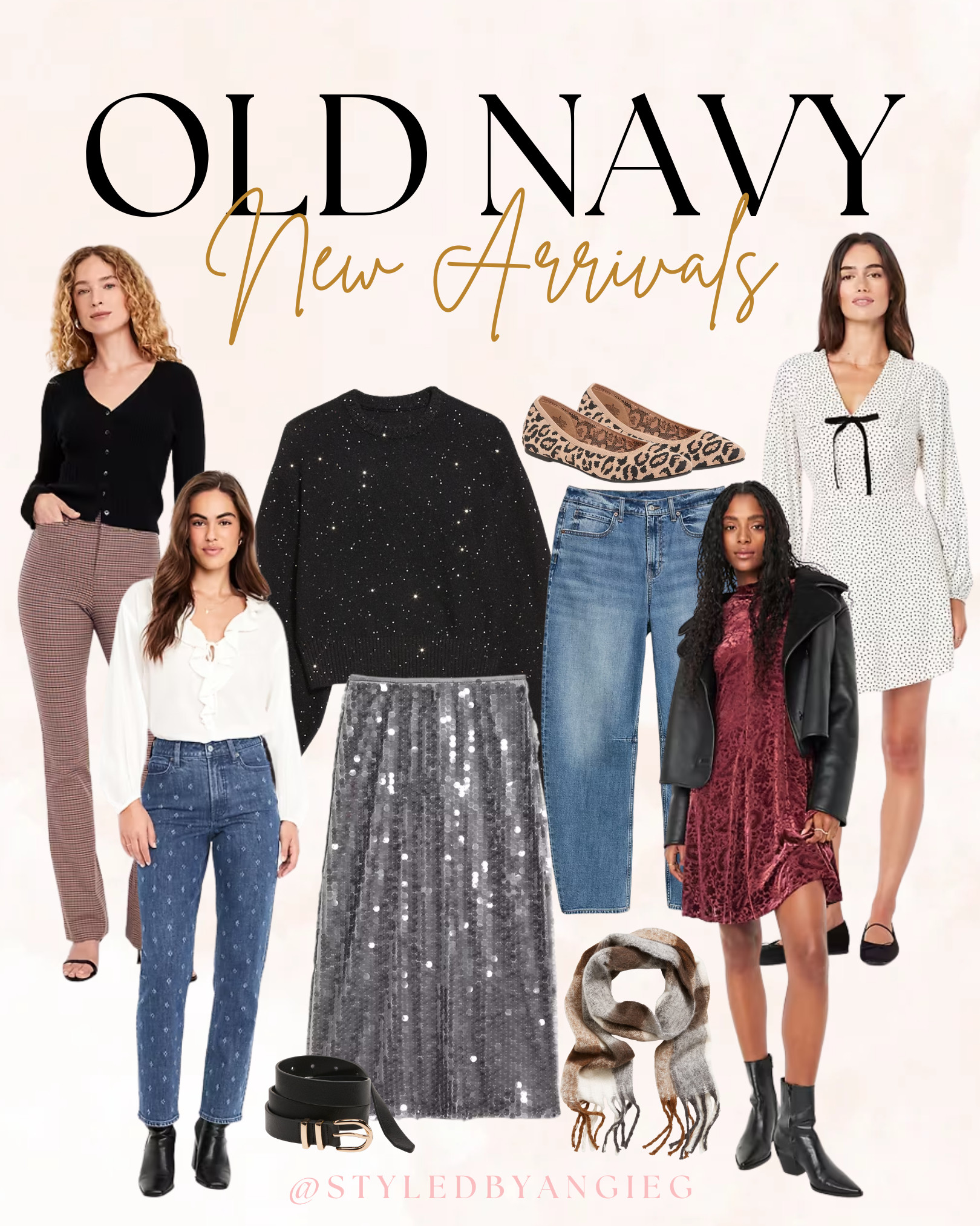 Old Navy New Arrivals! Holiday outfit ideas, winter basics, sequin skirt, cozy sweaters, leopard flats, party dresses, everyday denim, affordable fashion finds, gifts for her, festive outfits 

 #LTKHoliday #LTKootd #LTKSeasonal