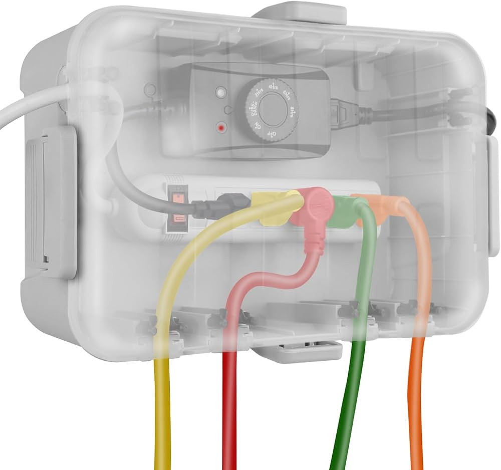 Flemoon Large Outdoor Electrical Box with Transparent Lid, IP54 Waterproof Box with Clear Cover, ... | Amazon (US)