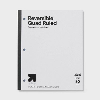 Reversible Quad Ruled Composition Notebook 8.5" x 11" 80 Sheets - up&up™: Graphing Grid, Perfor... | Target