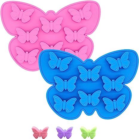 2 PCS Butterfly Shape 8 Cavities Insect Silicone Non-Stick Chocolate Candy Jelly Cookie Mould Cak... | Amazon (US)