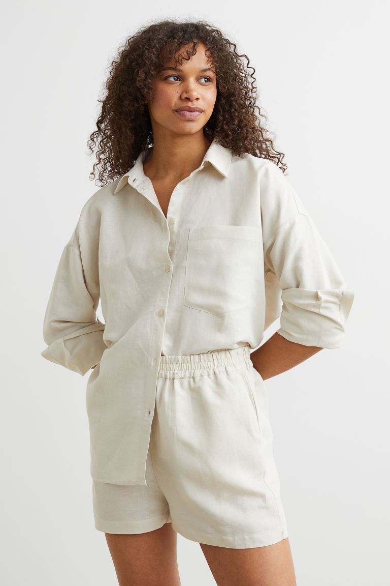 Linen-blend Shorts | H&M (US + CA)