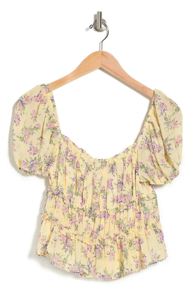 ASTR the Label Ruffle Ruched Short Sleeve Top | Nordstromrack | Nordstrom Rack