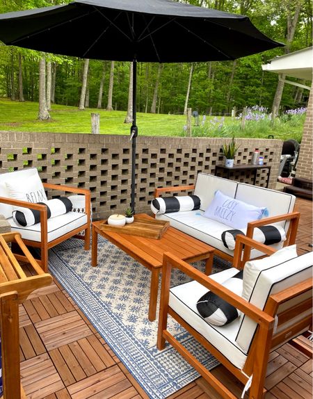 Out door furniture / patio furniture / black and white furniture/ summer / patio decor / spring refresh / 

#LTKhome #LTKSeasonal