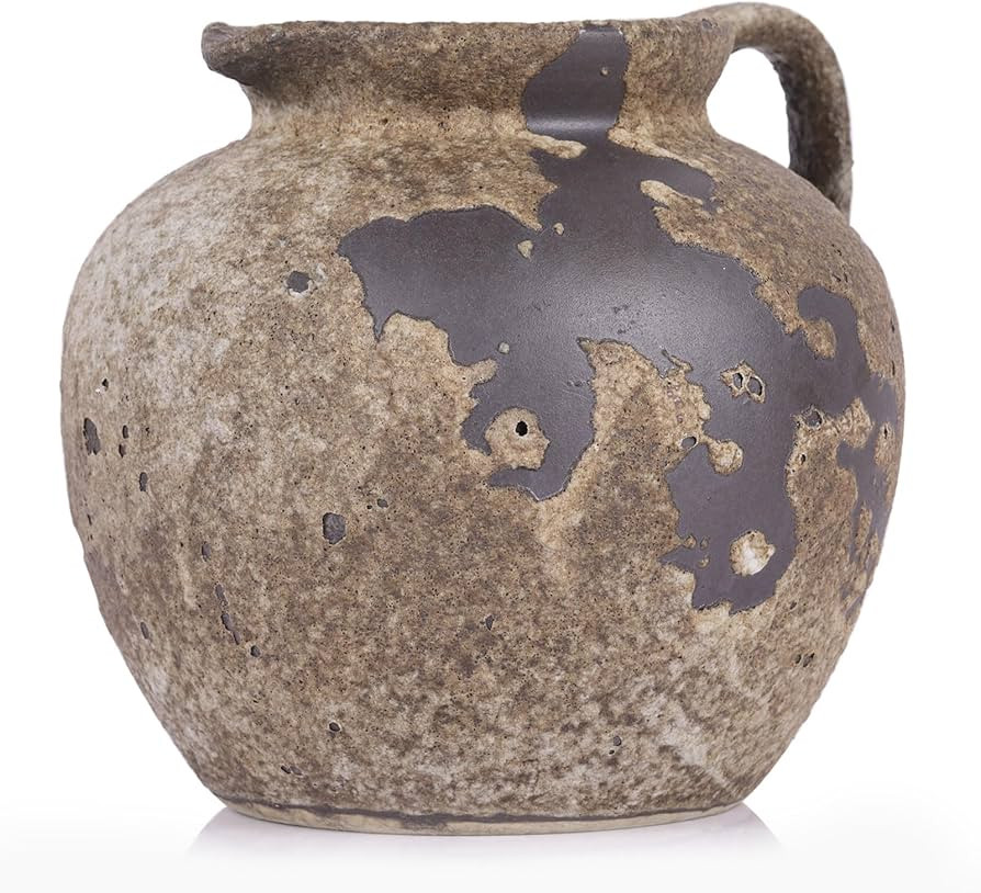 Rustic Vase with Handles, Farmhouse Vase for Home Decor, Terracotta Vase and Vintage vase, Vintag... | Amazon (US)