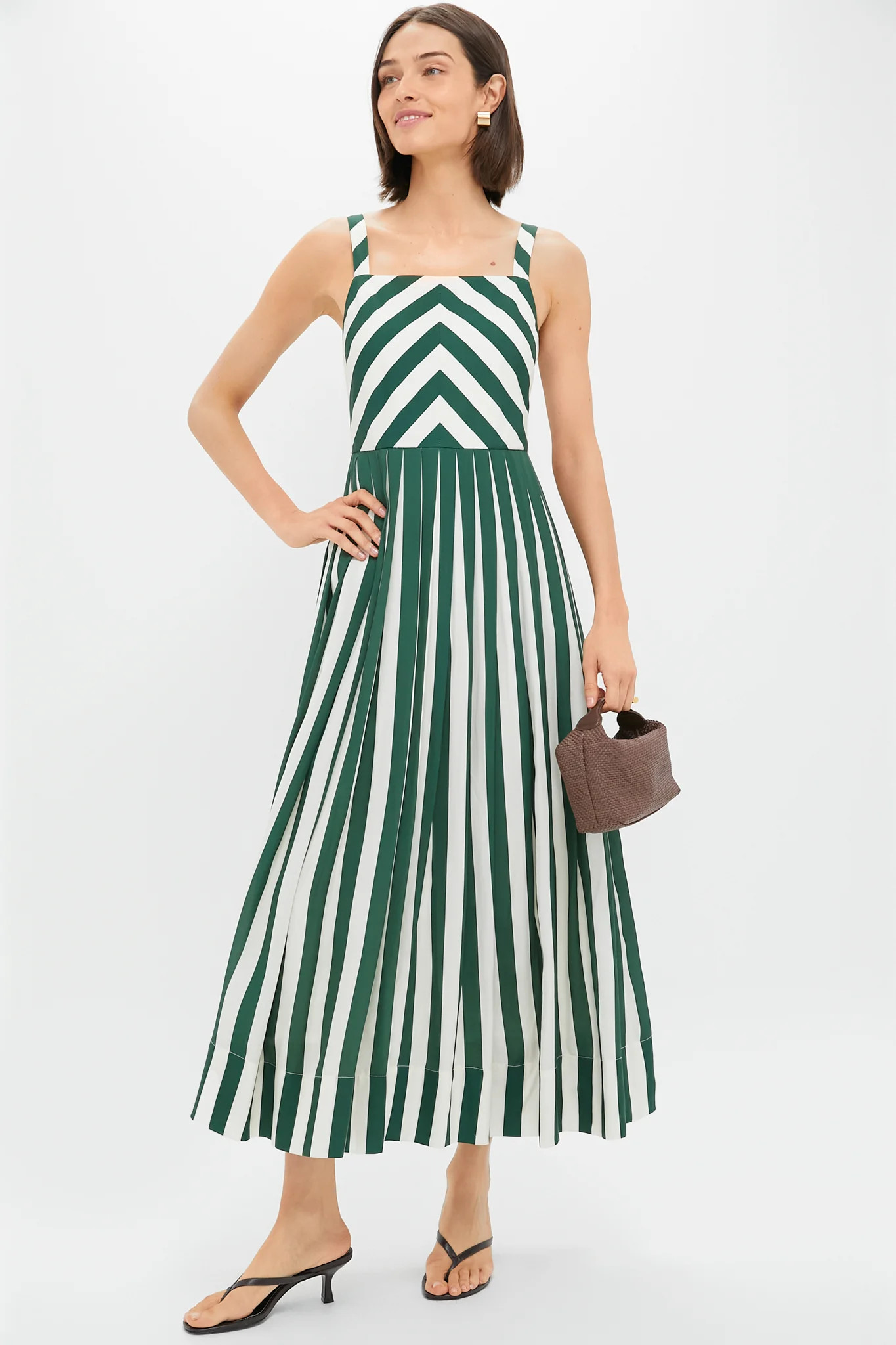 Green Stripe Laina Dress | Tuckernuck (US)