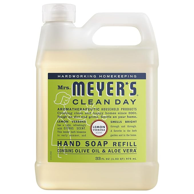 Mrs. Meyer's Clean Day, Hand Soap Refill, Lemon Verbena Scent, 33 Fl Oz | Amazon (US)