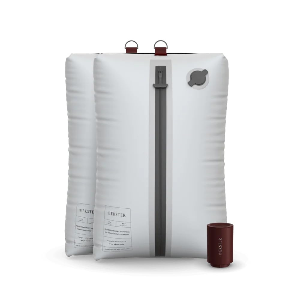 Ekster Travel Pack Vacuum Kit - Travel Vacuum Bags with Pump - Odor & Waterproof Anti-Rip Nylon C... | Amazon (US)