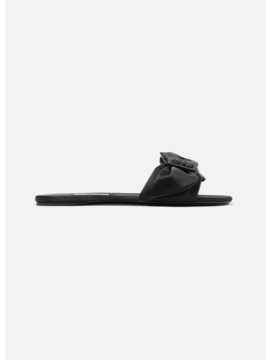 Bow-embellished satin slides | NET-A-PORTER (UK & EU)