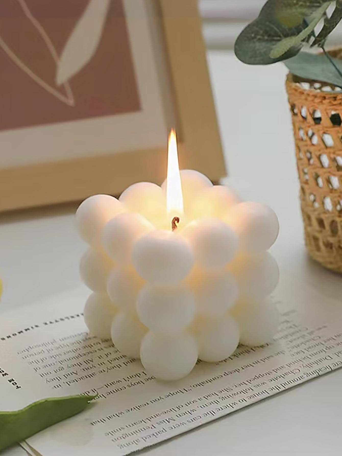 1 Stück Kerzenform mit Würfel Design, Kerze Silikon | SHEIN