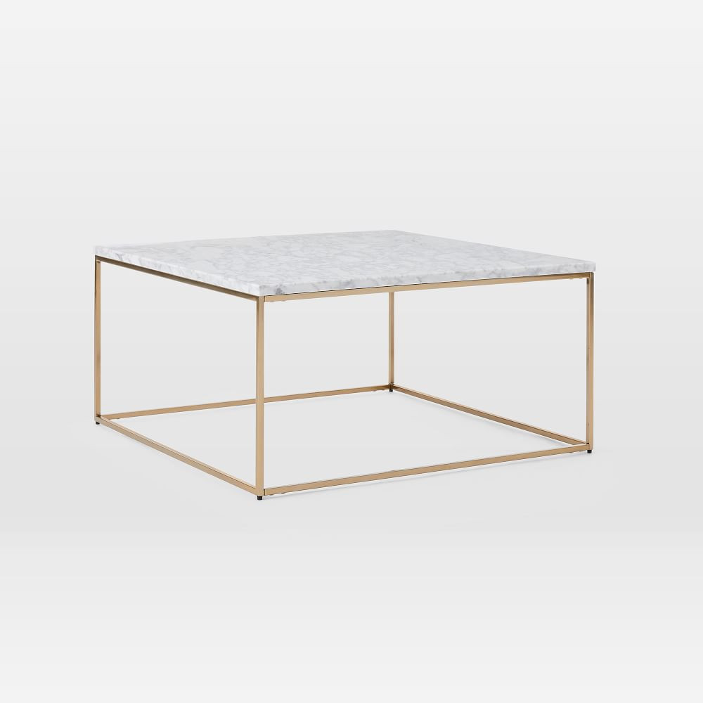 Streamline Square Coffee Table - Marble | West Elm (US)