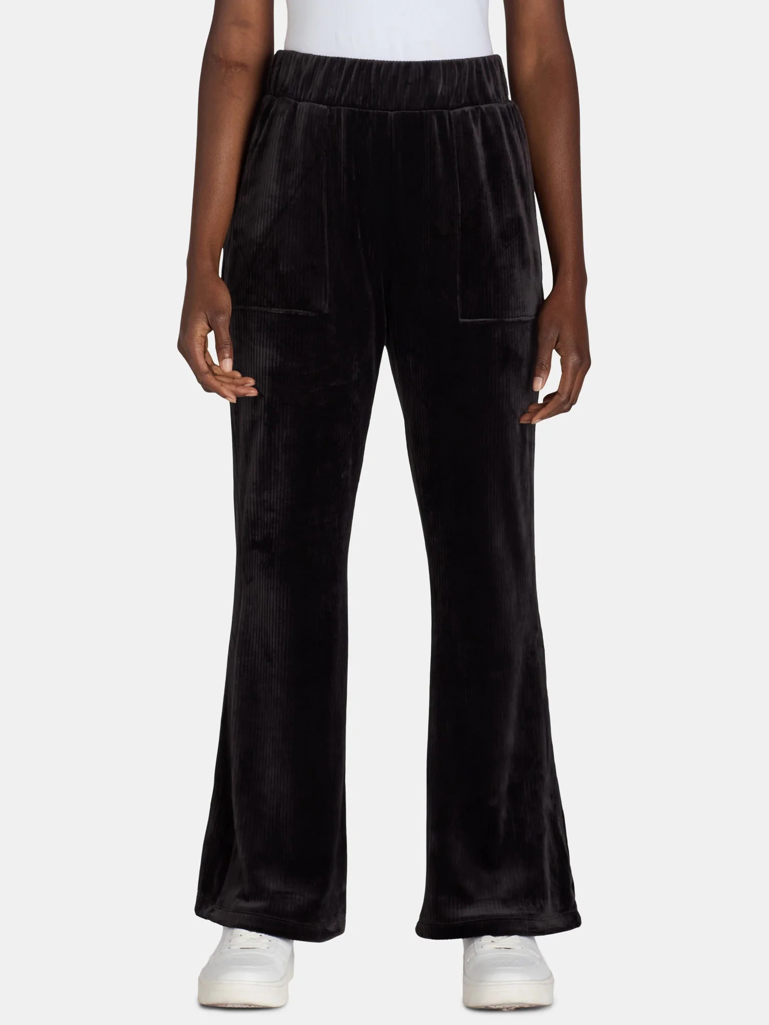 Time and Tru's Women’s Ribbed Velour Pants, 29” Inseam, Sizes S-XXXL | Walmart (US)