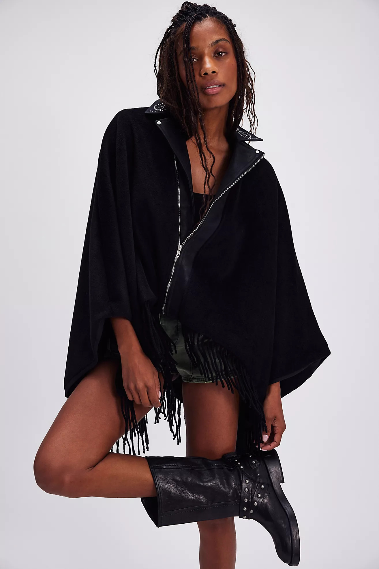 Understaded Leather Poncho | Free People (Global - UK&FR Excluded)