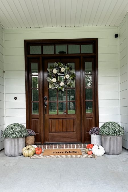Fall front porch decor | Fall decor

I absolutely LOVE these concrete flower pots, faux mums, and faux pumpkins for Fall! 

#LTKhome #LTKfindsunder100 #LTKSeasonal