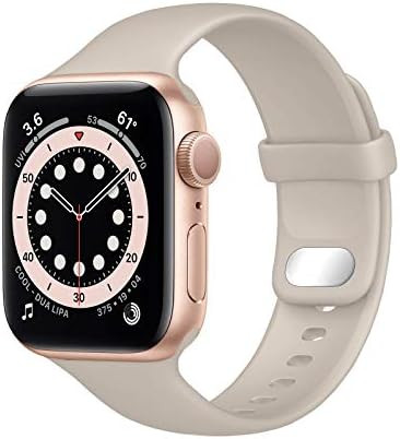 Amazon.com: NUKELOLO Sport Band Compatible with Apple Watch Bands 41mm 40mm 38mm, Soft Silicone R... | Amazon (US)